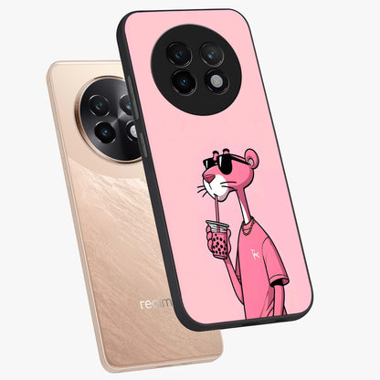 Pink Panther Glass Case displayed in angled mockup highlighting playful cartoon character design with vibrant pink aesthetic.