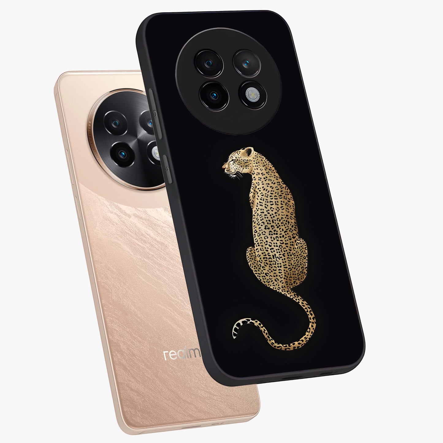Regal Leopard Glass Case displayed in angled mockup highlighting powerful animal illustration with stylish wild aesthetic.