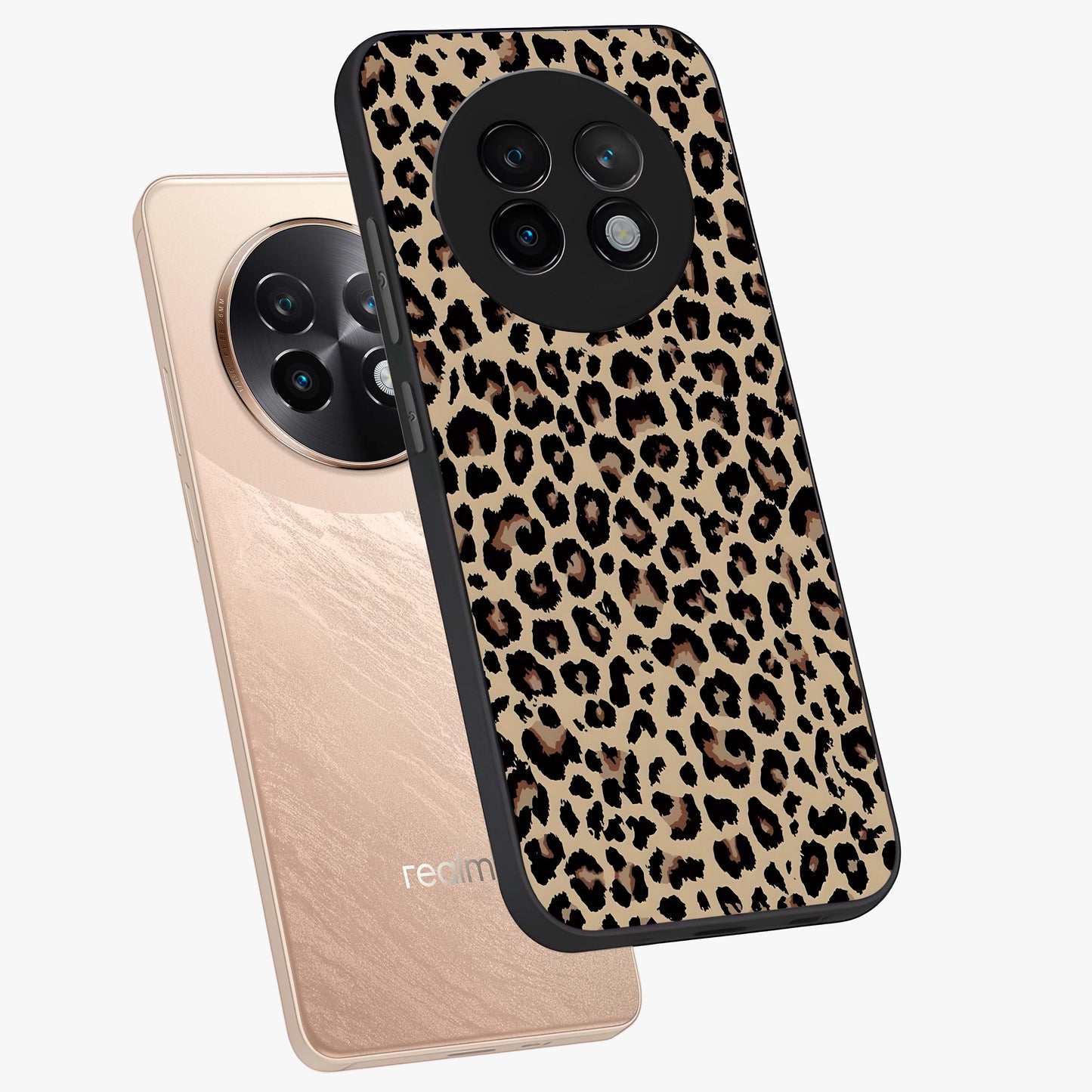 Savage Chic Pattern Glass Case displayed in angled mockup highlighting bold fashion inspired design with chic aesthetic.