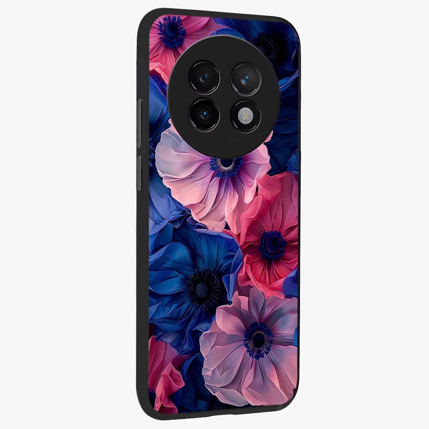 Flower Paper Art Pattern Glass Case upright view showcasing decorative paper floral artwork with creative craft style.