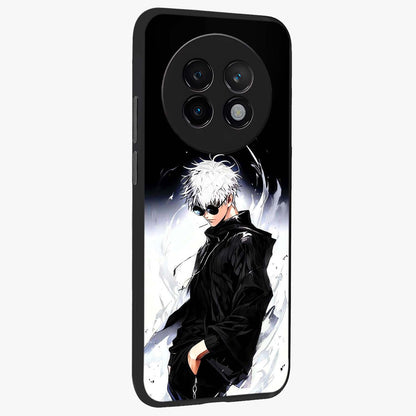 Limitless Shadow King Glass Case upright view showcasing bold shadow warrior artwork with epic fantasy theme.