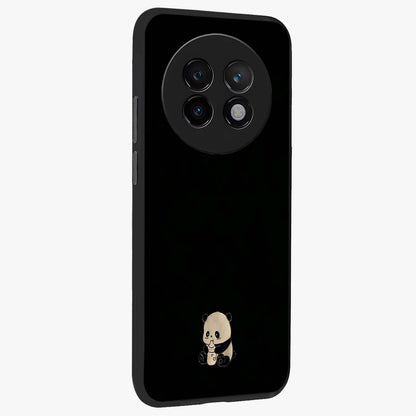 Midnight Panda Love Glass Case upright view showcasing charming panda artwork with playful romantic theme.