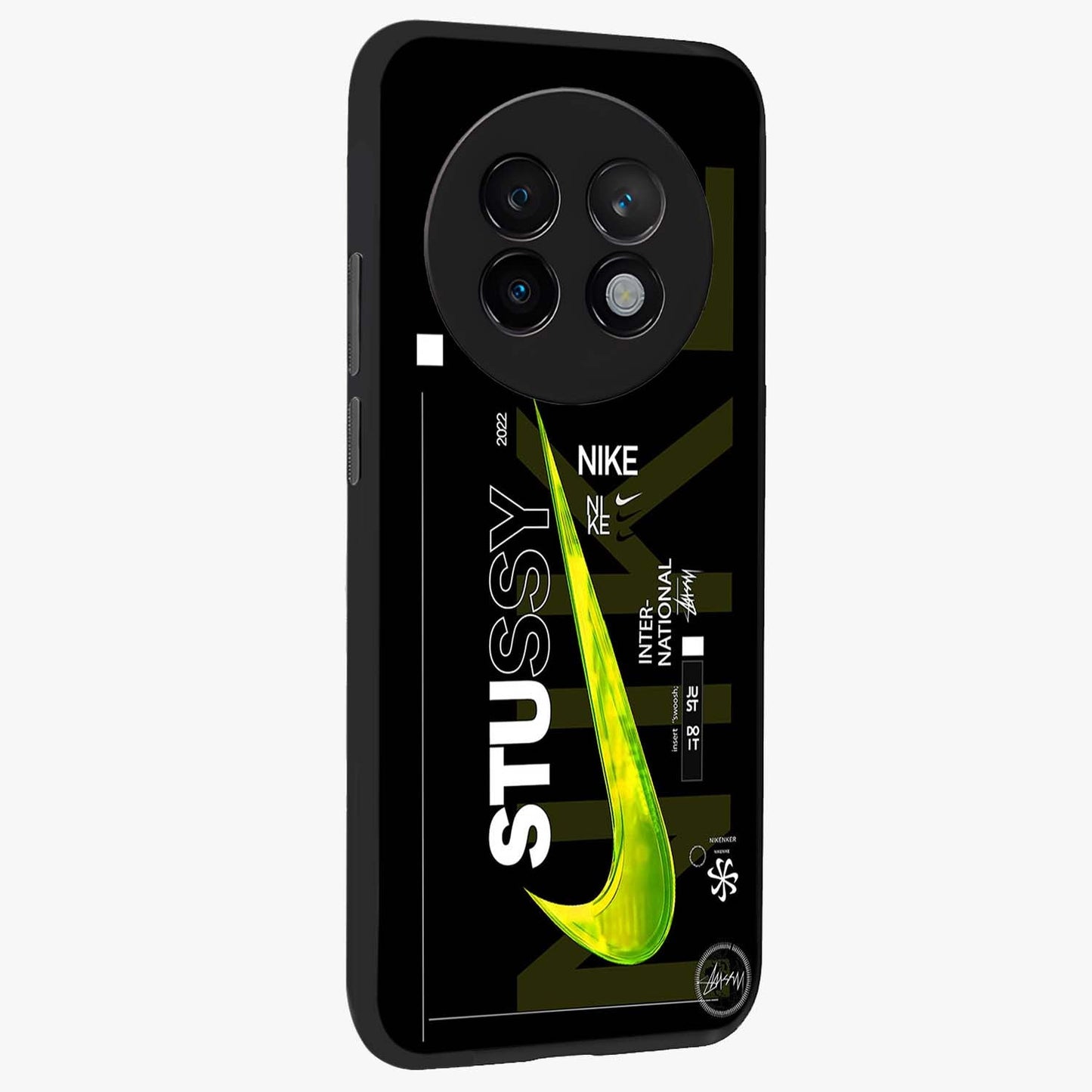 Neon Street Edition Glass Case upright view showcasing colorful neon artwork with modern street culture theme.