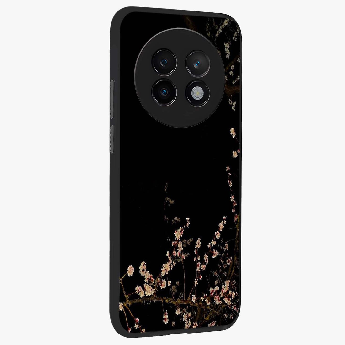 Petal Moon Light With Custom Name Glass Case upright view showcasing elegant floral moon artwork with personalized aesthetic.