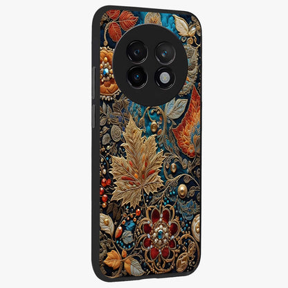 Royal Jewel Garden Glass Case upright view showcasing rich floral artwork with luxurious garden theme.