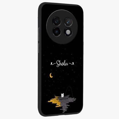Silent Night Row Glass Case upright view showcasing tranquil night artwork with serene landscape theme.