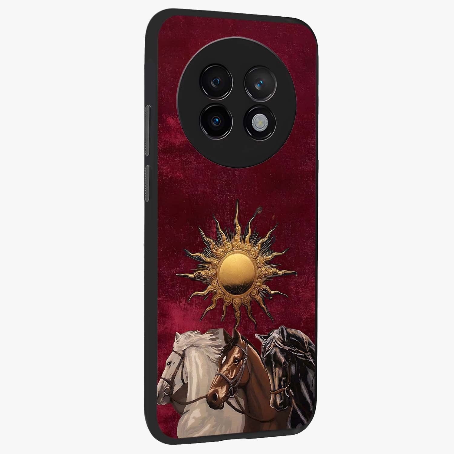 Solar Riders Glass Case upright view showcasing energetic rider artwork with bold adventure theme.
