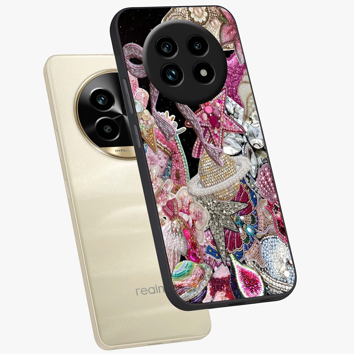 Starlit Jewel Dream Glass Case displayed in angled mockup highlighting glowing celestial jewel design with dreamy aesthetic.