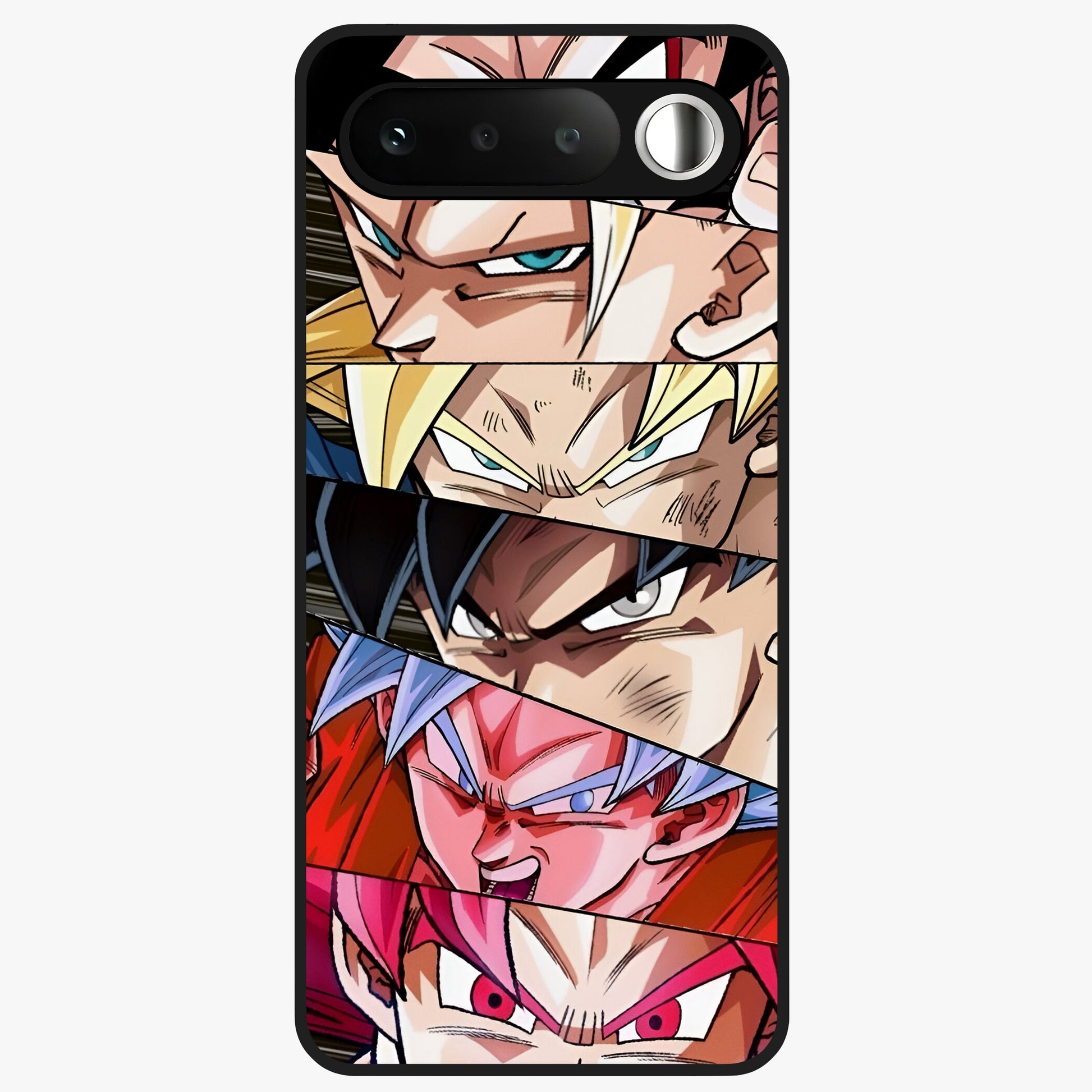 Anime Character Glass Case showing flat back view with vibrant anime artwork and glossy glass finish.