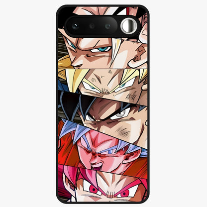 Anime Character Glass Case showing flat back view with vibrant anime artwork and glossy glass finish.