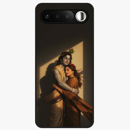 Divine Eternal Love Glass Case showing flat back view with spiritual love themed artwork and glossy glass finish.
