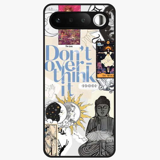 Ethereal Thoughts Glass Case showing flat back view with dreamy artistic artwork and glossy glass finish.