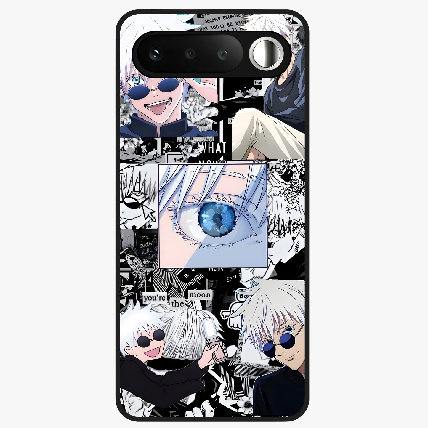 Infinity Sorcerer Chaos Glass Case showing flat back view with mystical sorcerer themed artwork and glossy glass finish.