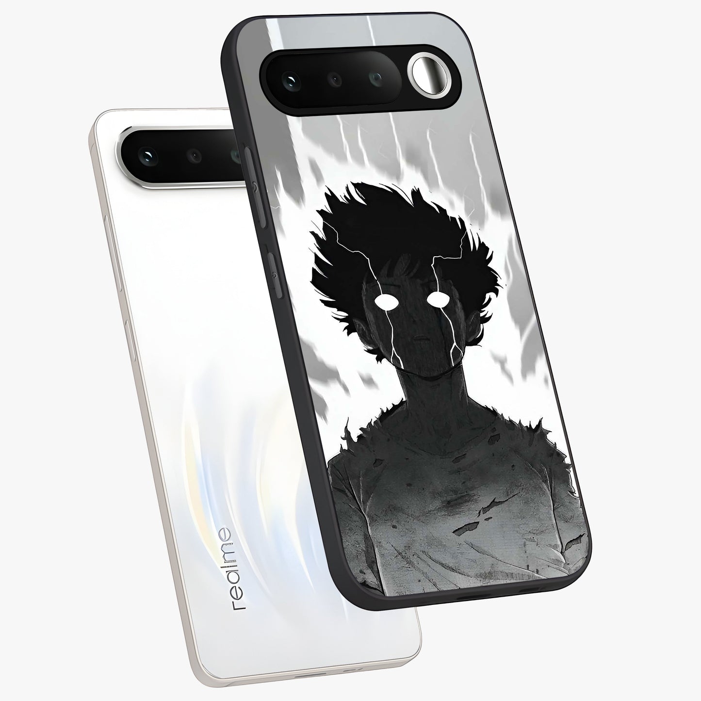 Awakened Inner Rage Glass Case displayed in angled mockup highlighting powerful graphic design and bold artistic theme.