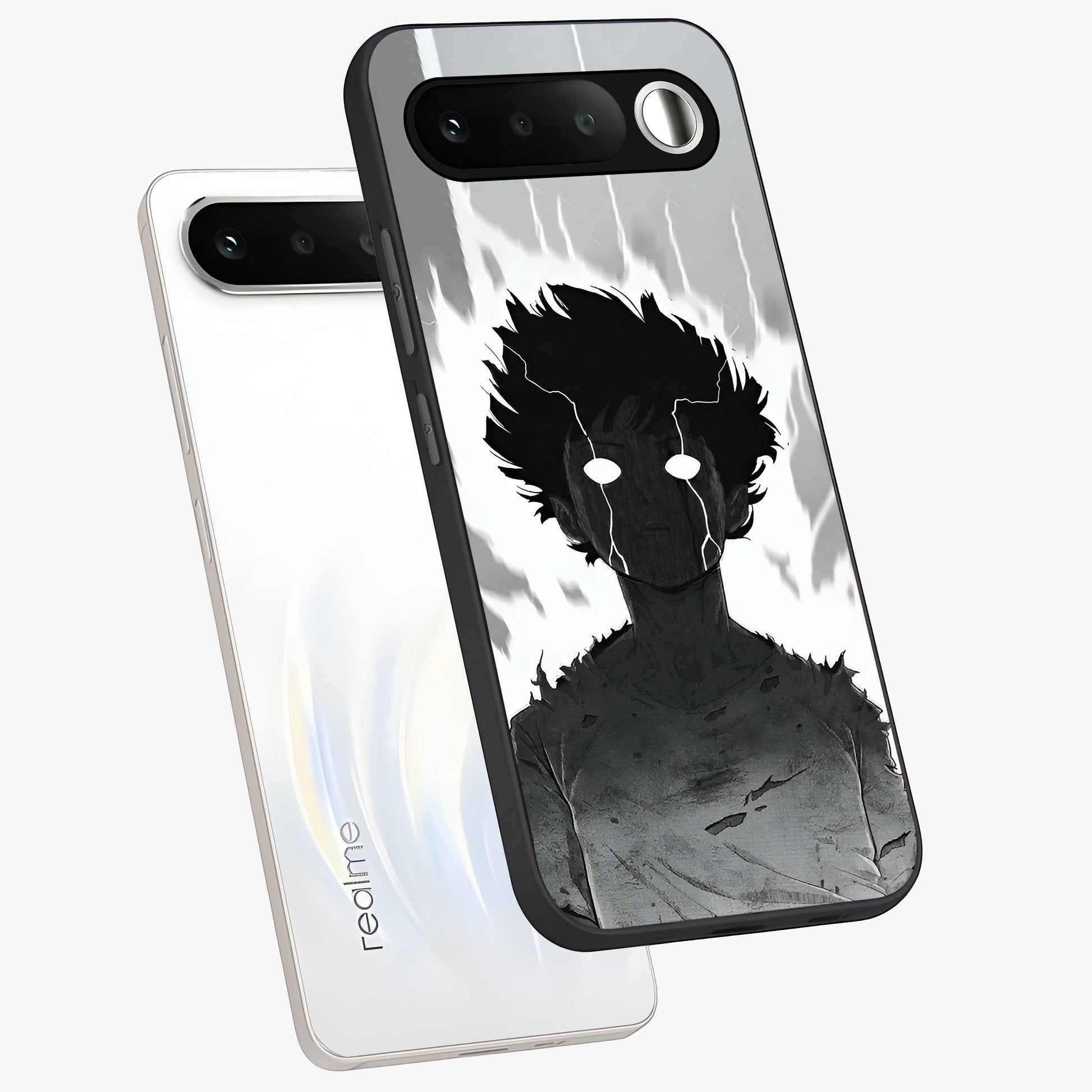 Awakened Inner Rage Glass Case displayed in angled mockup highlighting powerful graphic design and bold artistic theme.