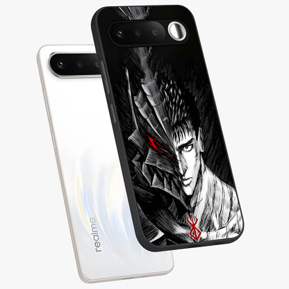 Berserker Blood Oath Glass Case displayed in angled mockup highlighting dark fantasy graphic design and powerful theme.