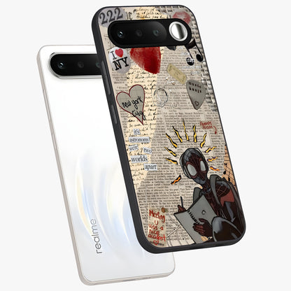 City Dream Sketch Glass Case displayed in angled mockup highlighting minimal city illustration with aesthetic sketch style.