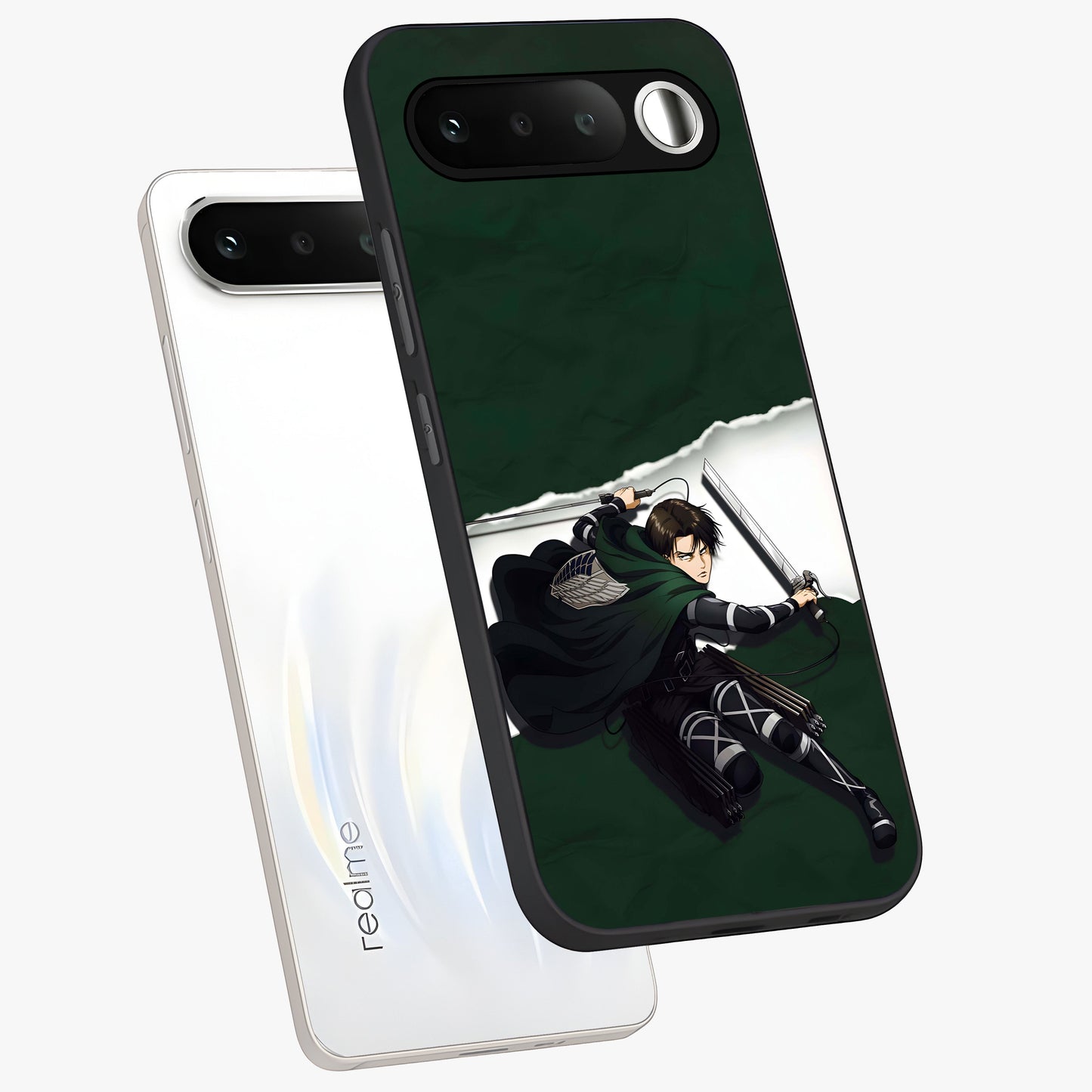 Emerald War Vanguard Glass Case displayed in angled mockup highlighting intense battle inspired design with emerald tone aesthetic.
