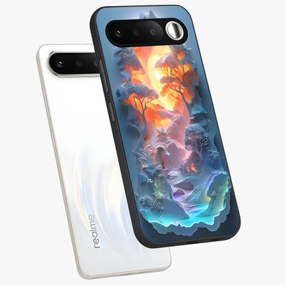 Glow Forest Portal Glass Case displayed in angled mockup highlighting mystical forest design with magical glowing aesthetic.