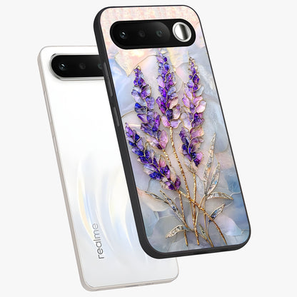 Lavender Dream Glow Glass Case displayed in angled mockup highlighting dreamy purple glow design with soft artistic style.
