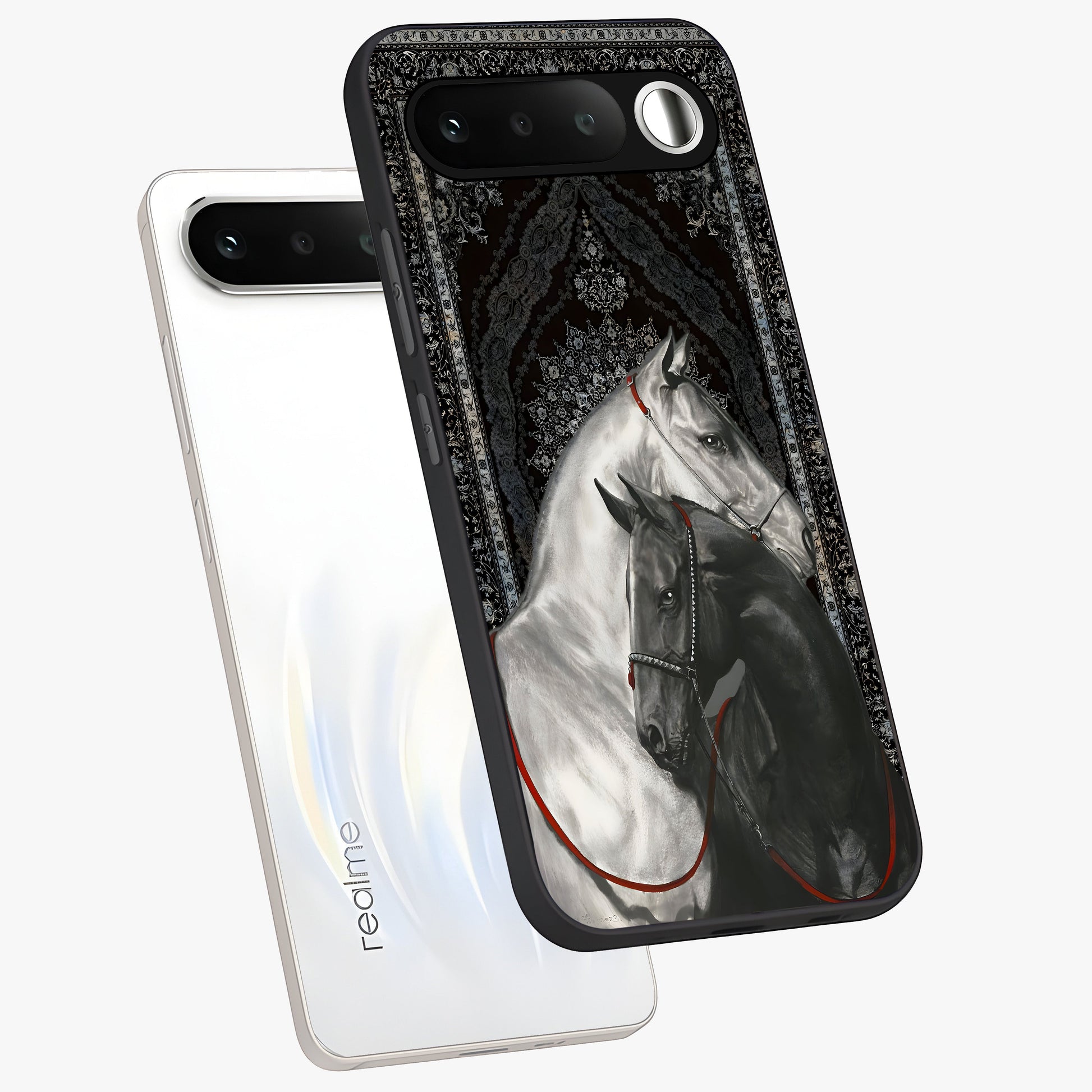 Majestic Ride Legacy Glass Case displayed in angled mockup highlighting sleek vehicle design with bold racing aesthetic.