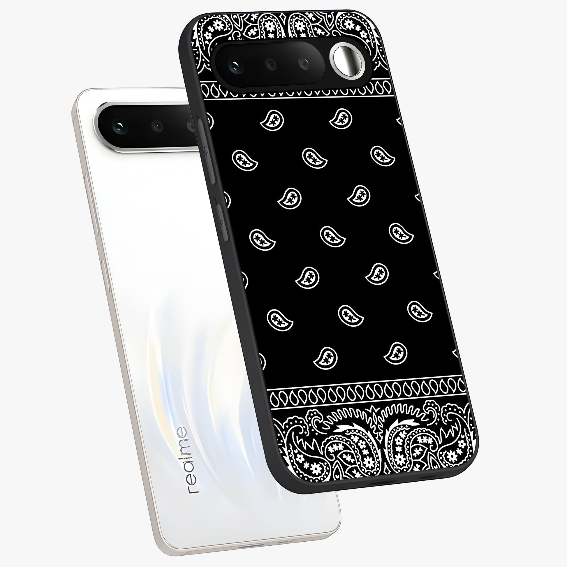 Retro Rebel Threads Glass Case displayed in angled mockup highlighting retro inspired graphic design with rebellious aesthetic.