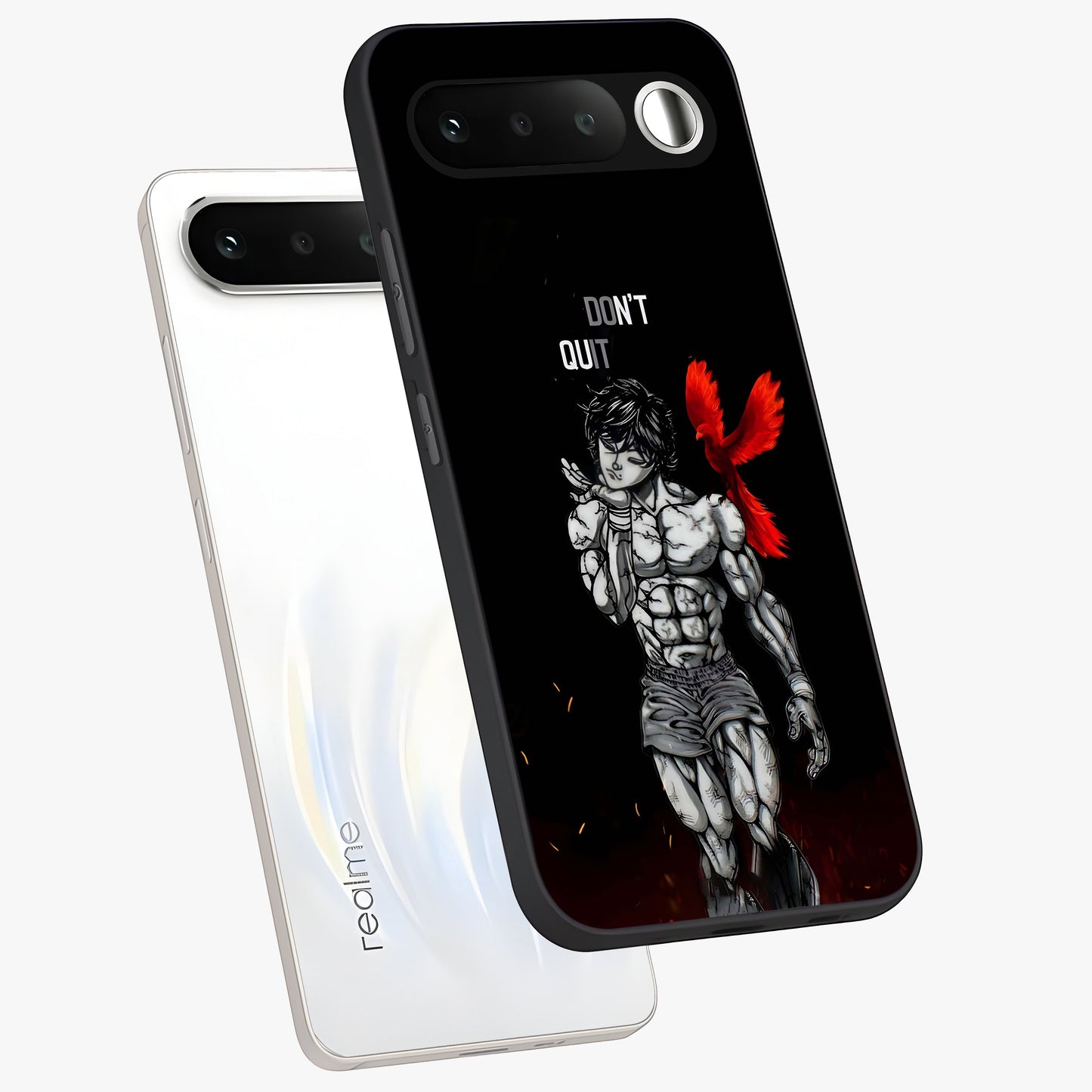 Rise Beyond Limits Glass Case displayed in angled mockup highlighting inspiring message design with modern aesthetic style.