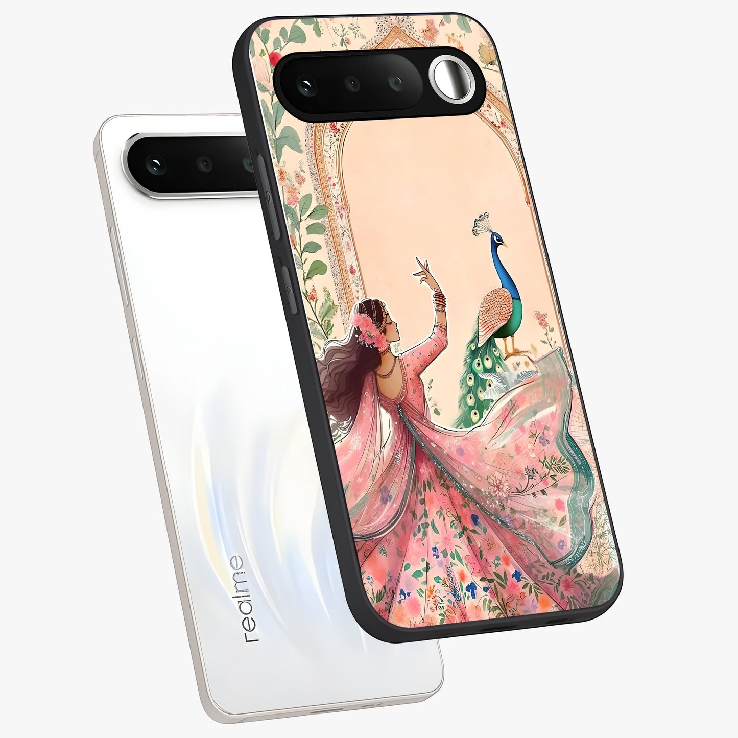 Royal Grace Muse Glass Case displayed in angled mockup highlighting graceful design with refined royal aesthetic.