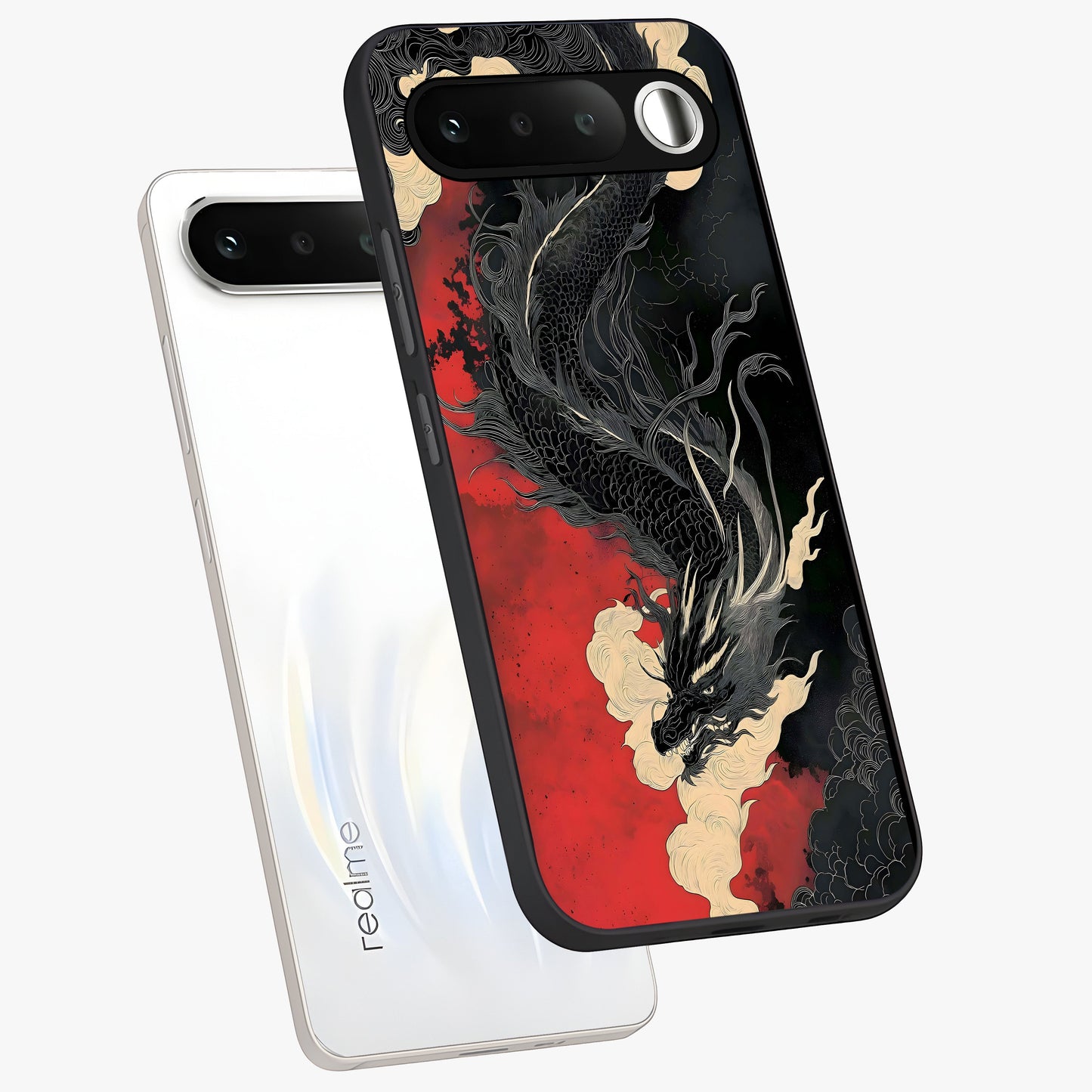 Shadow Dragon Fury Glass Case displayed in angled mockup highlighting powerful dragon illustration with dark fantasy aesthetic.