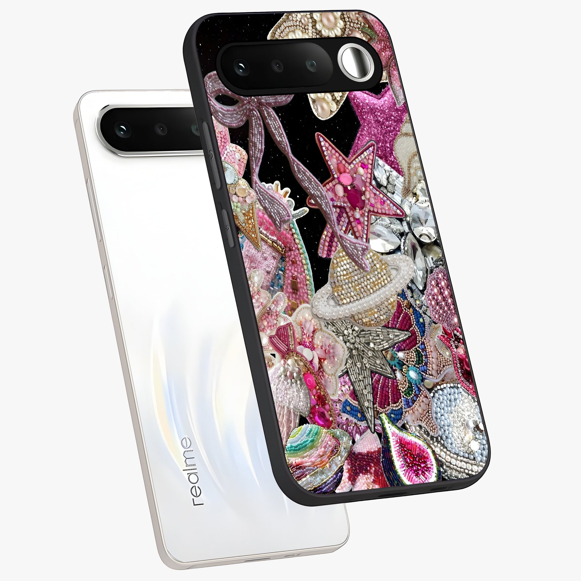 Starlit Jewel Dream Glass Case displayed in angled mockup highlighting glowing celestial jewel design with dreamy aesthetic.