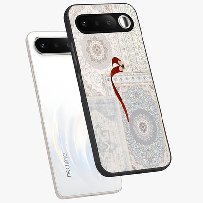 White Aesthetic Bow Glass Case displayed in angled mockup highlighting clean bow design with soft aesthetic style.