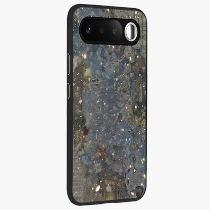 Aesthetic Astrolophia Glass Case upright view showcasing soft aesthetic theme with stylish modern look.