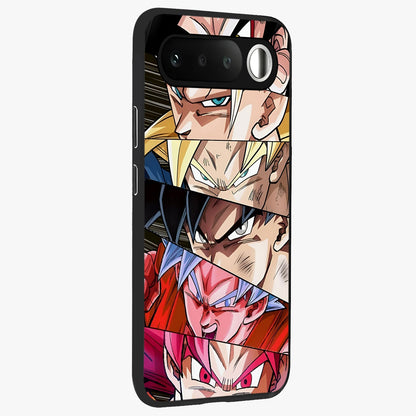 Anime Character Glass Case upright view showcasing expressive anime artwork with bold graphic style.