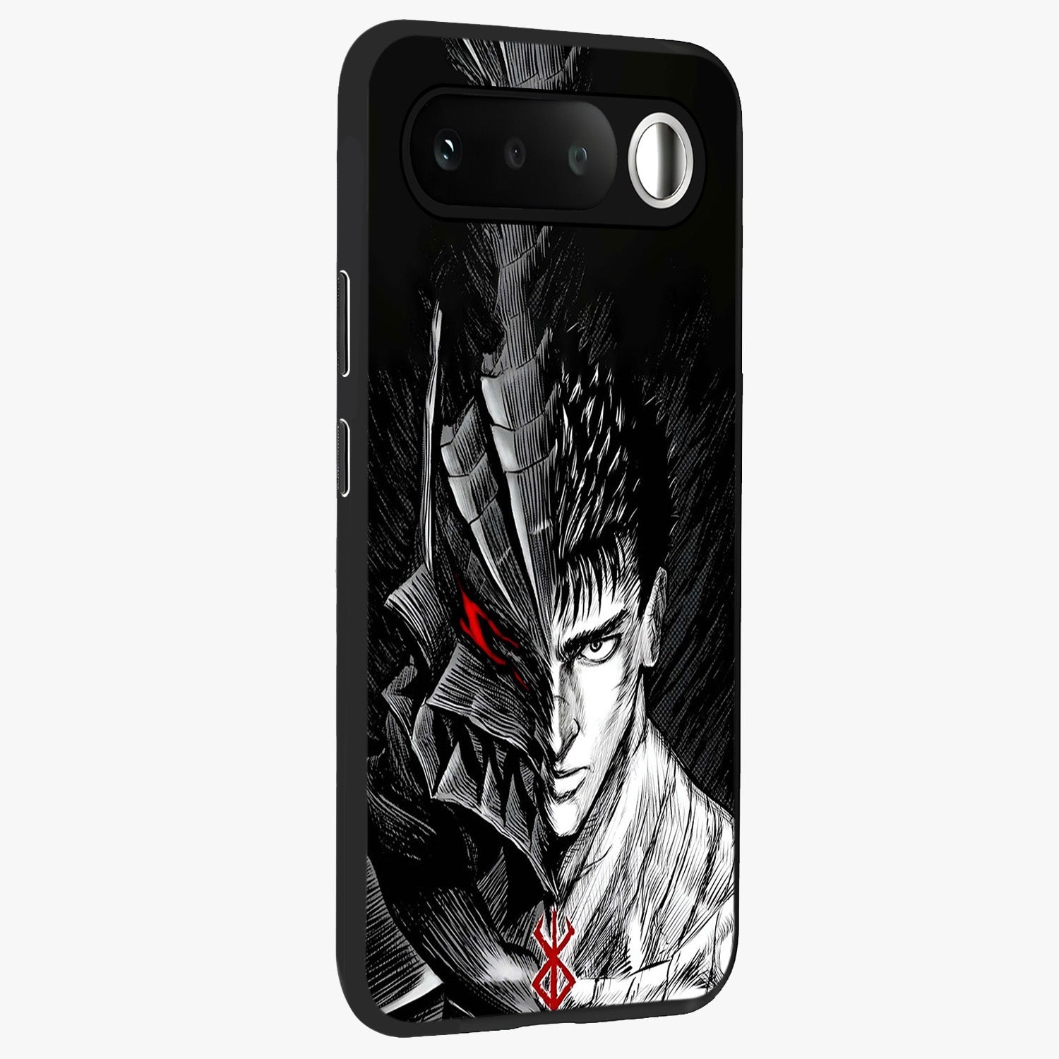 Berserker Blood Oath Glass Case upright view showcasing intense warrior aesthetic with dramatic artistic style.