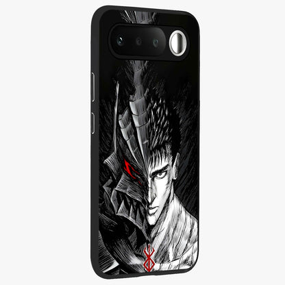 Berserker Blood Oath Glass Case upright view showcasing intense warrior aesthetic with dramatic artistic style.