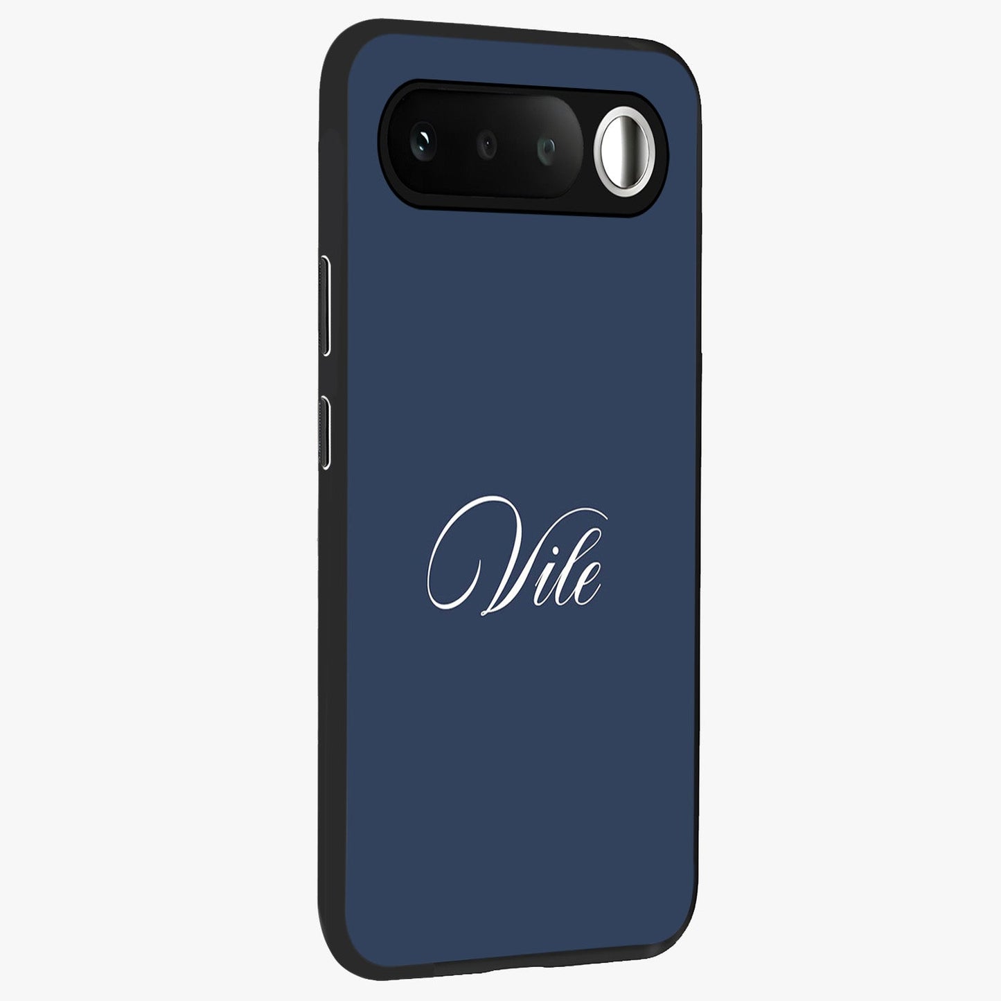 Blue Vintage Floral Pattern Glass Case displayed in angled mockup highlighting classic blue floral pattern and retro aesthetic design.