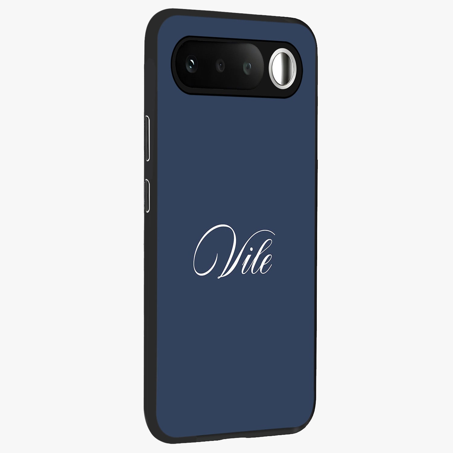 Blue Vintage Floral Pattern Glass Case displayed in angled mockup highlighting classic blue floral pattern and retro aesthetic design.