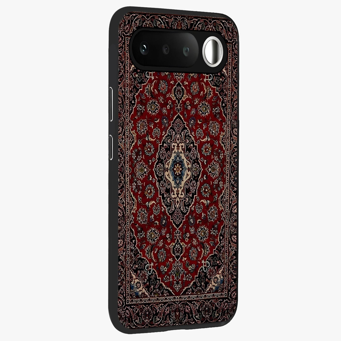 Heritage Carpet Royale Glass Case upright view showcasing detailed ornamental artwork with luxurious traditional theme.