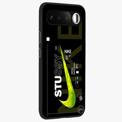 Neon Street Edition Glass Case upright view showcasing colorful neon artwork with modern street culture theme.