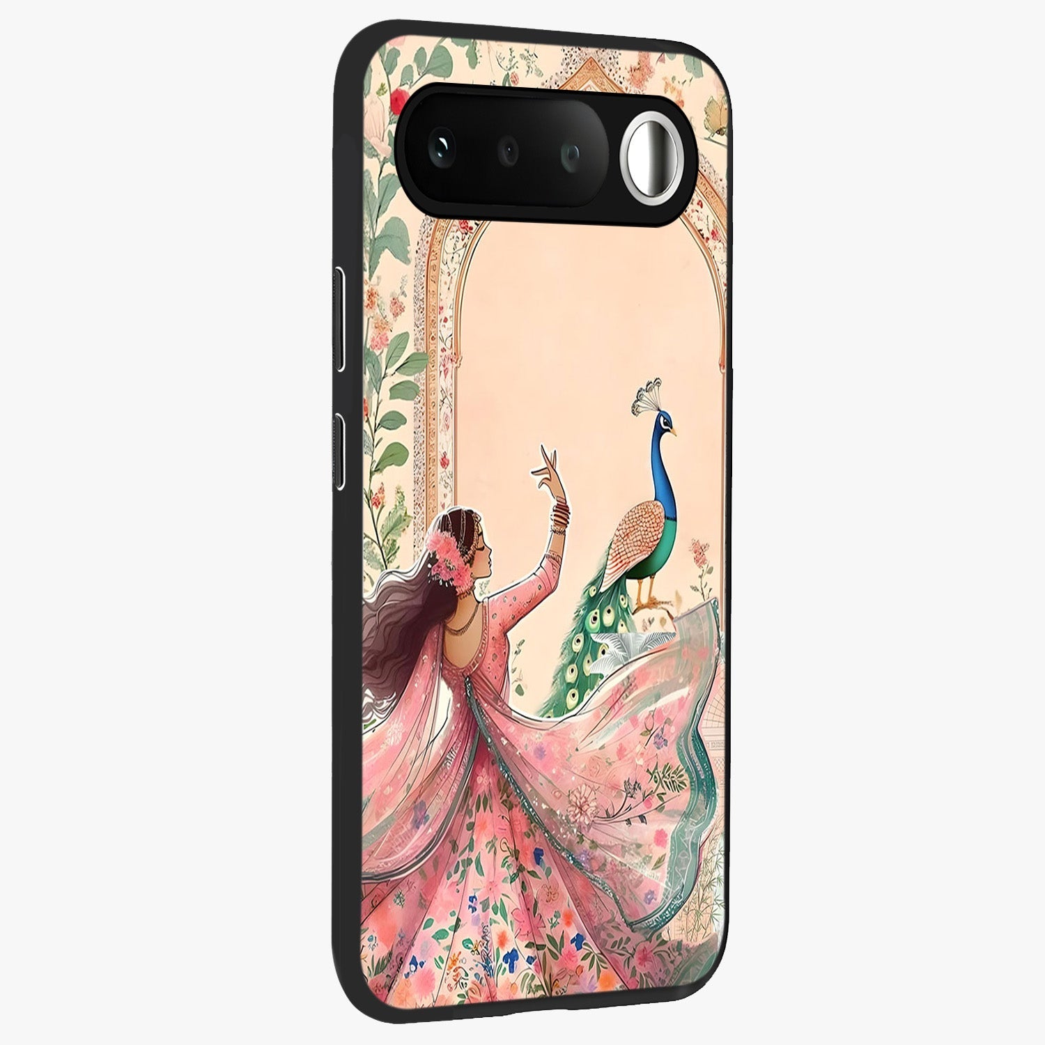 Royal Grace Muse Glass Case upright view showcasing stylish artistic artwork with sophisticated royal theme.