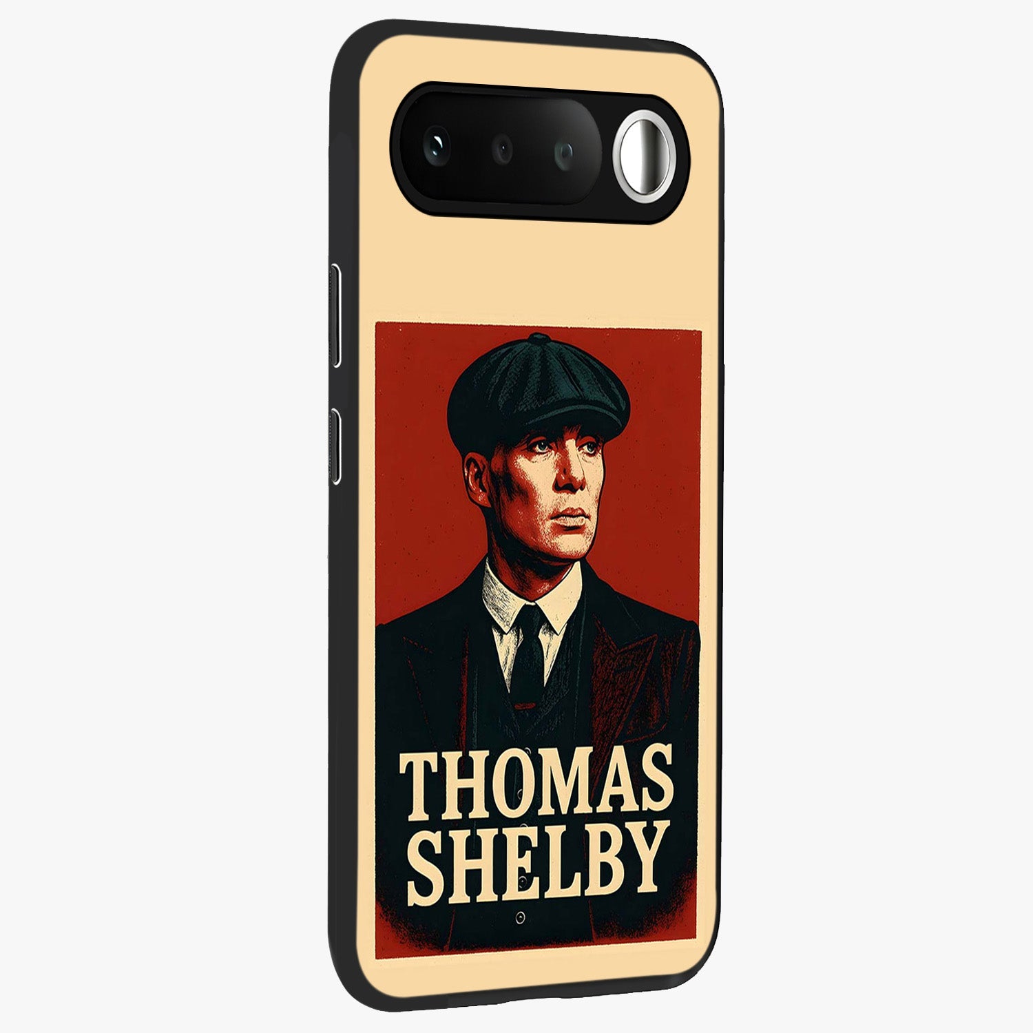 Vintage Mafia Authority Glass Case upright view showcasing dramatic vintage artwork with iconic authority theme.