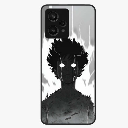 Awakened Inner Rage Glass Case showing flat back view with intense artistic artwork and glossy glass finish.
