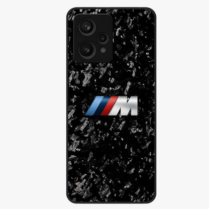 Carbon Speed Mark Glass Case showing flat back view with sporty carbon pattern artwork and glossy glass finish.