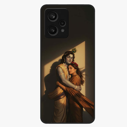 Divine Eternal Love Glass Case showing flat back view with spiritual love themed artwork and glossy glass finish.