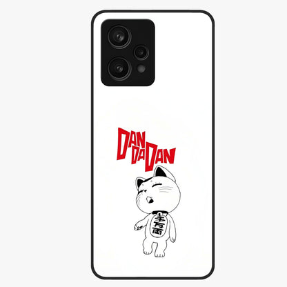 Playful Spirit Charm Glass Case showing flat back view with cheerful charm themed artwork and glossy glass finish.