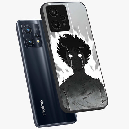 Awakened Inner Rage Glass Case displayed in angled mockup highlighting powerful graphic design and bold artistic theme.