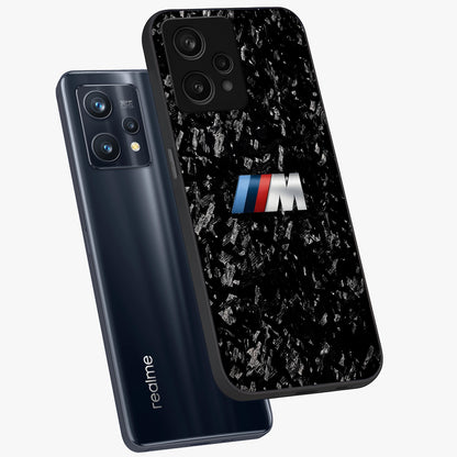 Carbon Speed Mark Glass Case displayed in angled mockup highlighting racing inspired carbon design and sleek aesthetic style.