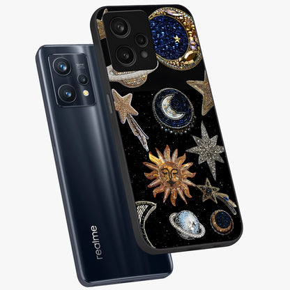 Celestial Gem Constellations Glass Case displayed in angled mockup highlighting gemstone inspired constellation design.