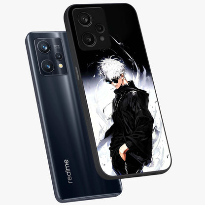 Limitless Shadow King Glass Case displayed in angled mockup highlighting dramatic dark hero design with intense aesthetic.