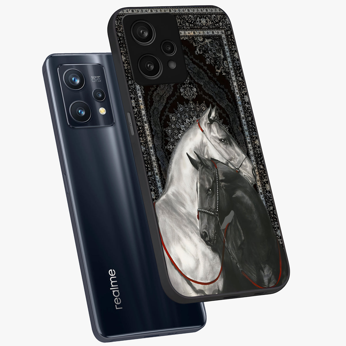 Majestic Ride Legacy Glass Case displayed in angled mockup highlighting sleek vehicle design with bold racing aesthetic.